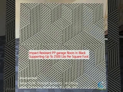 प्रभाव प्रतिरोधी पीपी गराज फर्श काले रंग में प्रति वर्ग फुट 2500 पाउंड तक का समर्थन