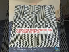 तेल और रसायन प्रतिरोधी गैरेज फर्श कई रंगों में उपलब्ध हैं