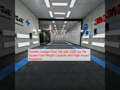 2500 पाउंड प्रति वर्ग फुट वजन क्षमता और उच्च प्रभाव प्रतिरोध के साथ टिकाऊ गेराज फर्श टाइल