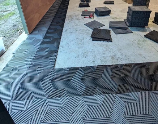 वाणिज्यिक इंटरलॉकिंग गेराज टाइल विनाइल गेराज फर्श टाइल यूवी प्रतिरोधी