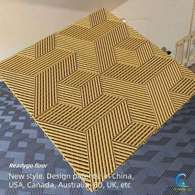 40x40 सेमी इंटरलॉकिंग दुकान फर्श मैट एंटी स्लिप प्लास्टिक गैरेज फर्श मैट